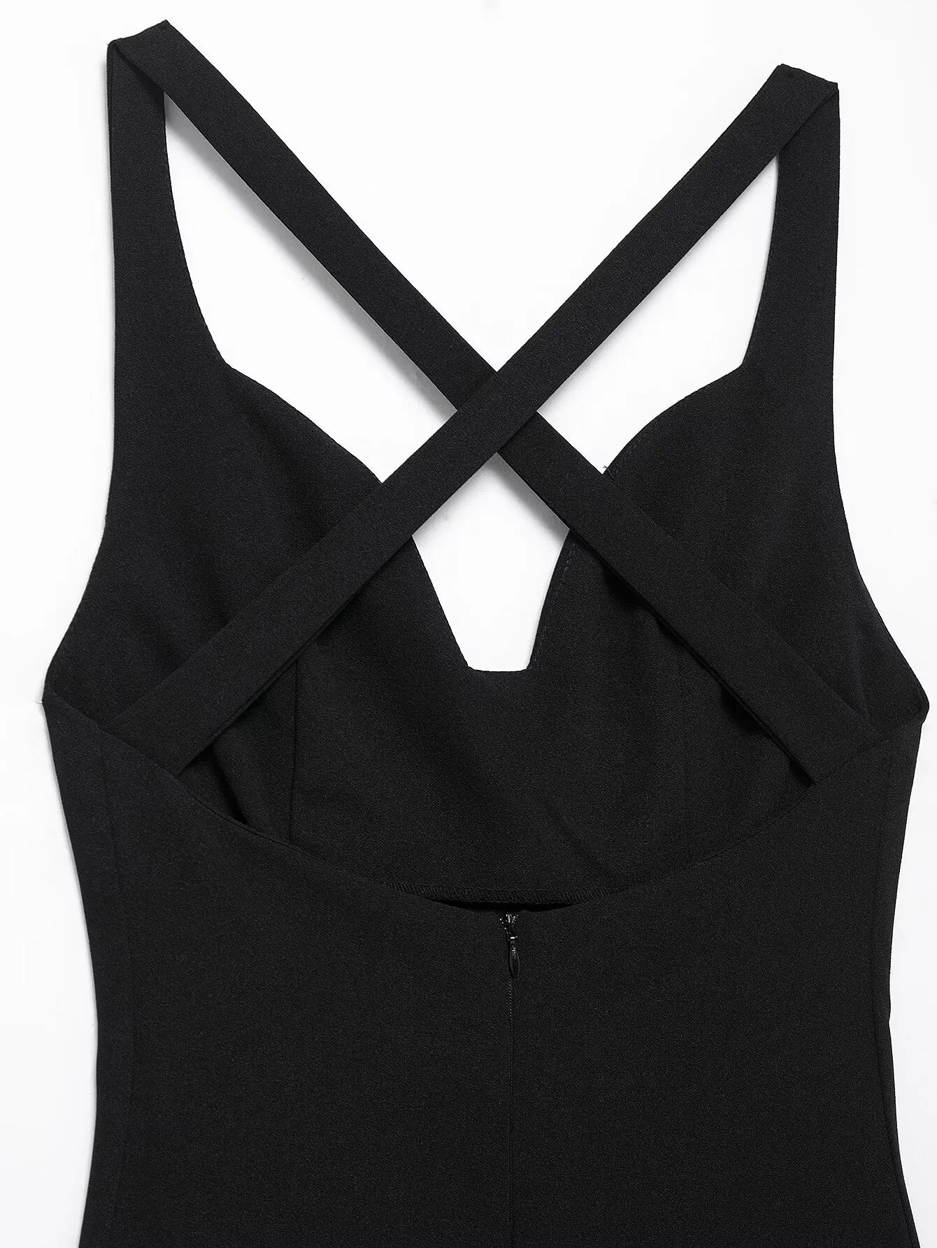 MYST&ZA Women's Spring New Fashion Street Style Sexy V-neck Sleeveless Crossover Vest Dress