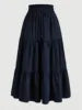 Vintagew Skirts European American Printed Elastic Waistband Empire A Line Bohemian Holiday Fashion Sweet Skirt