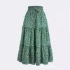 Vintagew Skirts European American Printed Elastic Waistband Empire A Line Bohemian Holiday Fashion Sweet Skirt