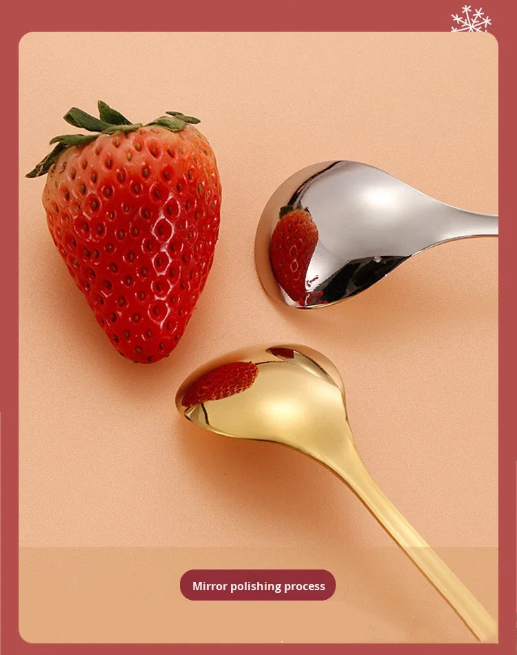 Christmas Tableware Santa Elk Doll Dessert Spoons Fork 2pcs Set One Gift Set Box