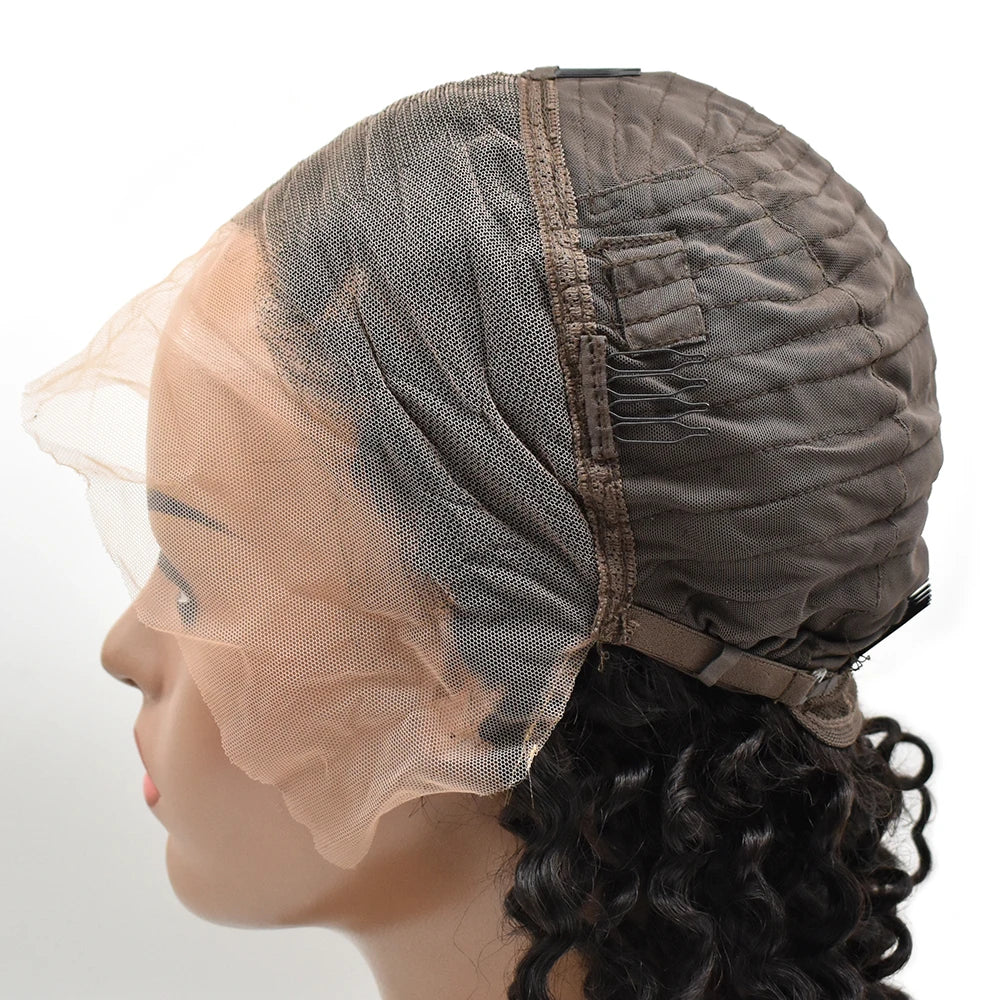 Summer hot trend bob Wig 100% Unprocessed Raw  Wig 14 Inch 13*4 Full Lace Curly Wig