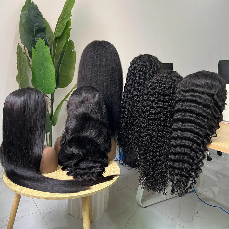 Yiwigs Wholesale Peruvian Virgin Hair Natural Wigs Human Hair Transparent Lace Frontal Wig Vendors Water Wave Human Hair Wig