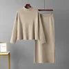 Fall 2024 Women Clothes Women's Custom Cotton Loungewear Ribbed Knitted 2 Two Piece Set Knit Hoodie Sweater Pant Suit for Women