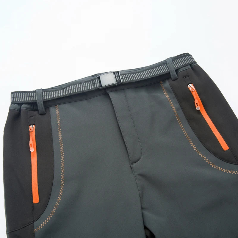 LNGXO Thick Warm Fleece Hiking Pants Men Winter Waterproof Windproof Outdoor  Camping Ski Pants