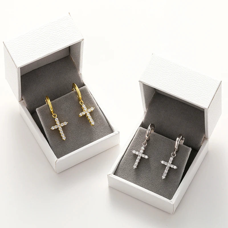 Sterling Silver Cross Earrings