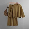Knitted Wide Leg Pants Suit Women Fashion Sweaters Jumper Thin Casual Pants Woman Pullover Sweater
