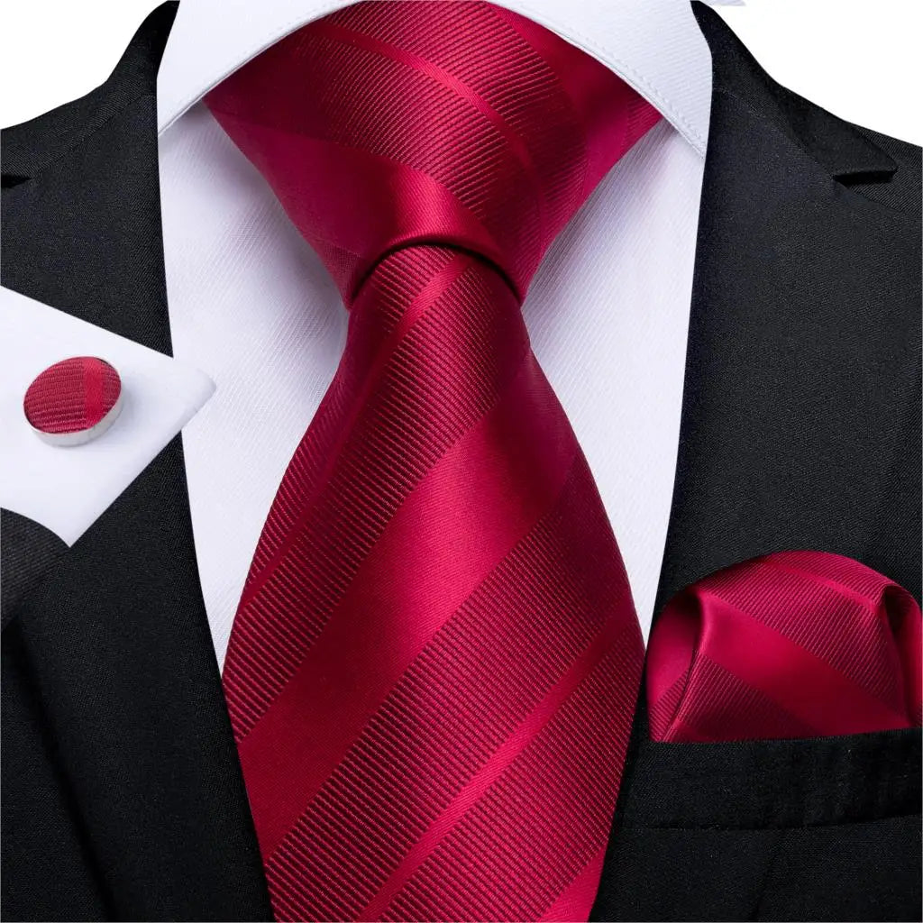 Gold Black Striped Silk Neck Ties