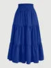 Vintagew Skirts European American Printed Elastic Waistband Empire A Line Bohemian Holiday Fashion Sweet Skirt