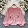 Autumn Full Sleeve Casual Blouses Women Shirts Ladies Party Tops Clothes Women