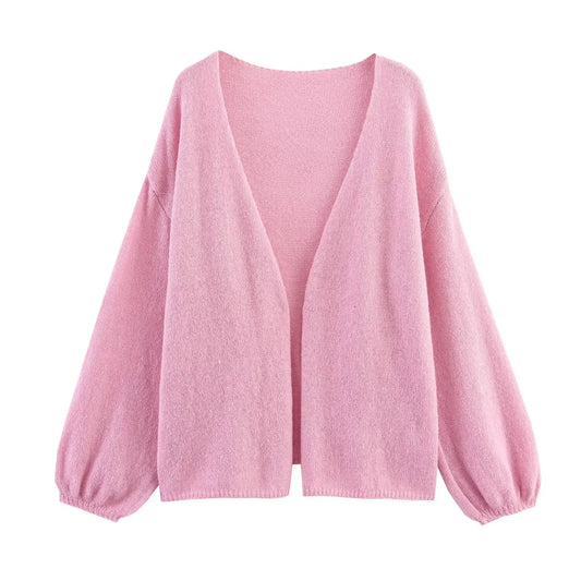 Women  New Summer Fashion Embroidered Knitted Cardigan Sweater Vintage Long Sleeve All-match Female Outerwear Tops