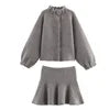 American Design Long Sleeve Top and Skirt Elegant Set Women's Sets