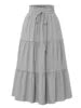 Vintagew Skirts European American Printed Elastic Waistband Empire A Line Bohemian Holiday Fashion Sweet Skirt