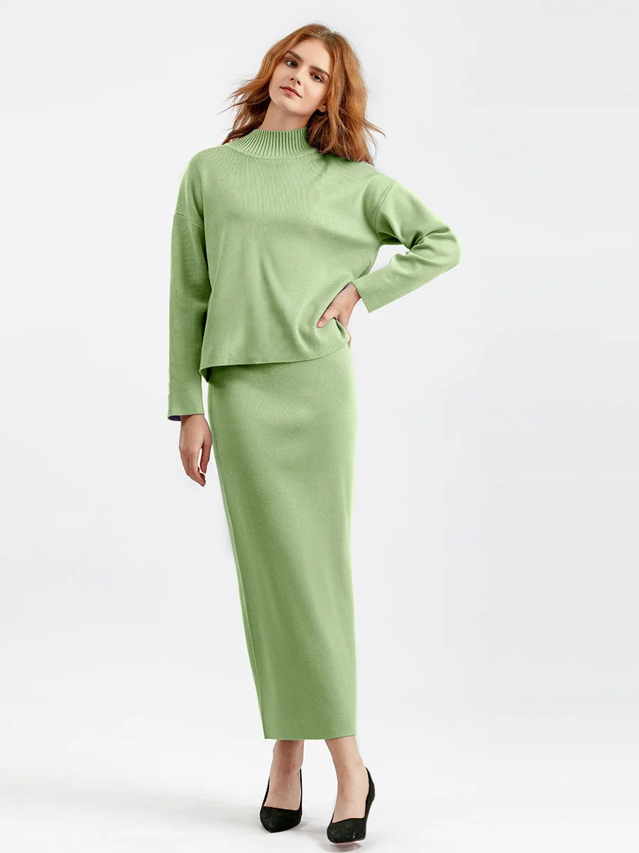 Fall 2024 Women Clothes Women's Custom Cotton Loungewear Ribbed Knitted 2 Two Piece Set Knit Hoodie Sweater Pant Suit for Women