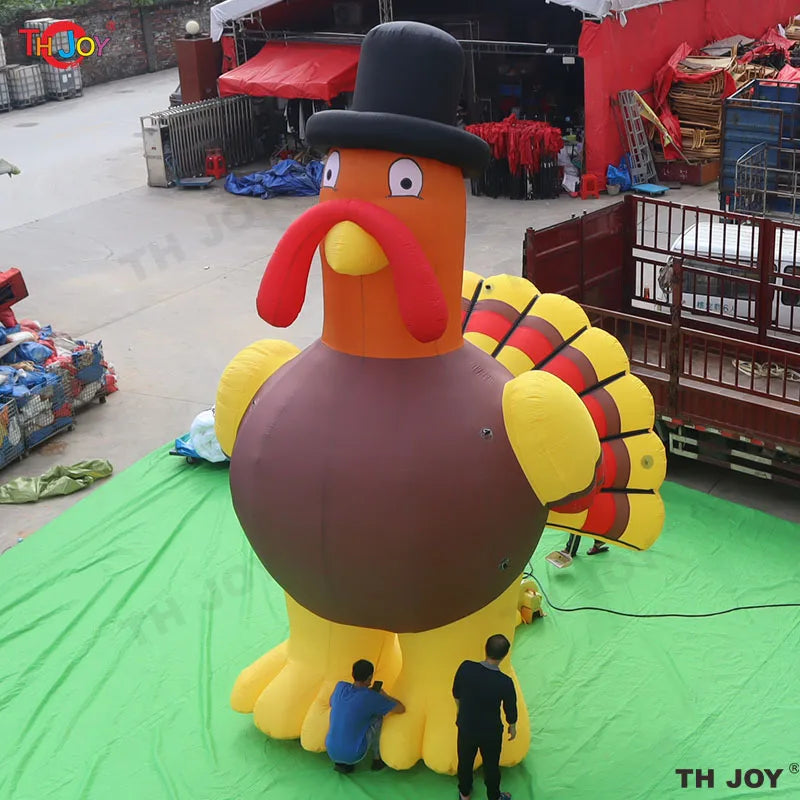 Inflatable Turkey and Pumpkin Ornament Chicken Decoration for Halloween and Thanksgiving Holidays