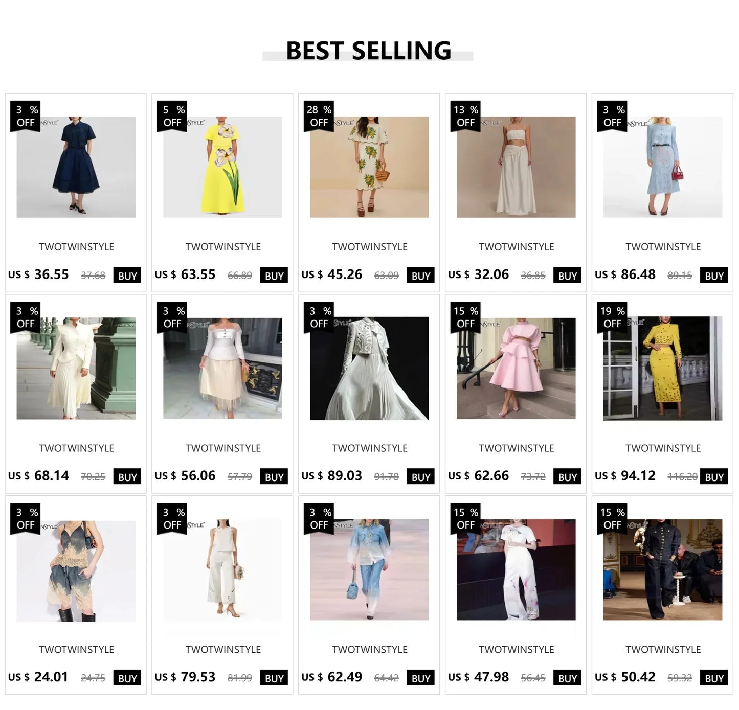 TWOTWINSTYLE Women's New High Waist Line Skirt Set Solid Spliced Diamonds Two Piece Stand Collar Long Sleeve Tops Short