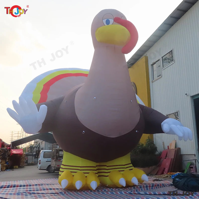 Inflatable Turkey and Pumpkin Ornament Chicken Decoration for Halloween and Thanksgiving Holidays