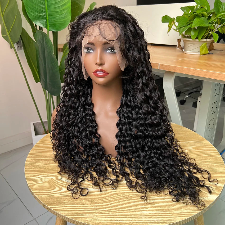 Yiwigs Wholesale Peruvian Virgin Hair Natural Wigs Human Hair Transparent Lace Frontal Wig Vendors Water Wave Human Hair Wig