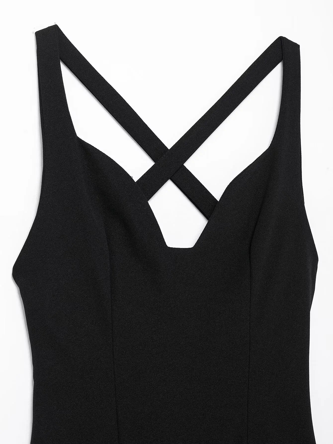 MYST&ZA Women's Spring New Fashion Street Style Sexy V-neck Sleeveless Crossover Vest Dress