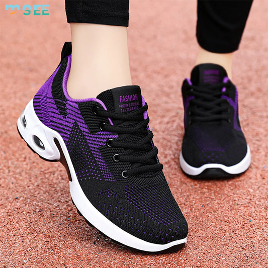 SeeMore Summer Large Size Casual Breathable Lace-Up Air Cushion Running Sneakers Gym Training Comfortable Walking Shoes