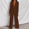 2025 European American Fashion Women's Elegant Blazer Suit Set Cross-Border Spring Autumn Slim Lapel Cardigan Button Decoration