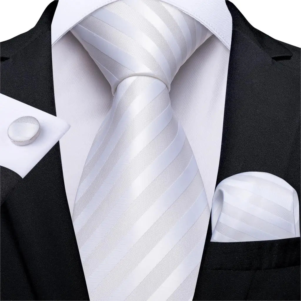 Gold Black Striped Silk Neck Ties