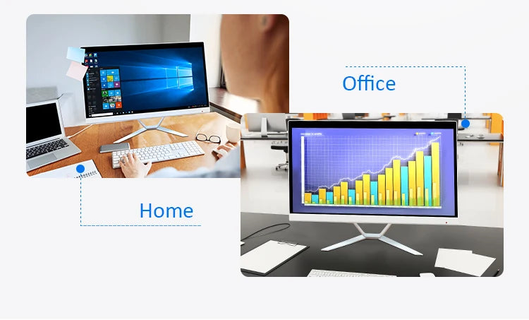 AOTESIER Pc All In One 19.1inch 21.5inch 23.8inch Desktop Computer I7 I5 I3 Monoblock Gaming All In One Computer For business