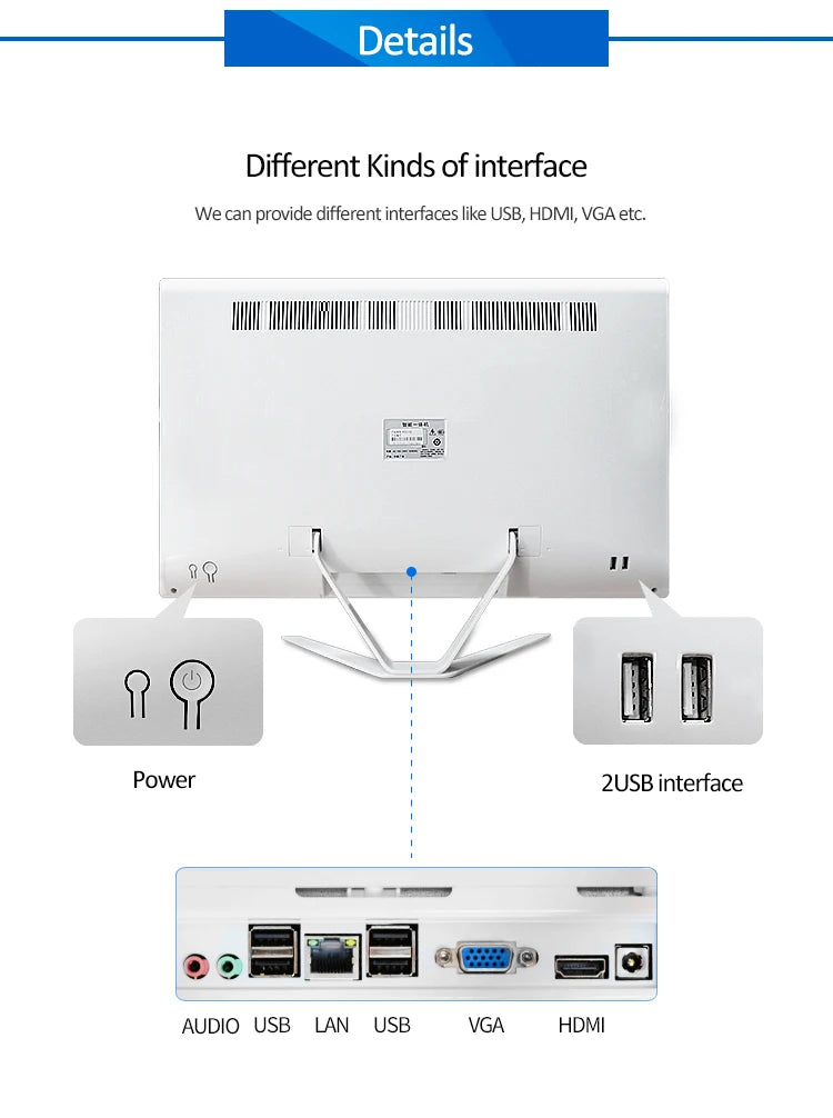 factory price 24 inch core i3 i5 i7 i9 CPU generation gaming pc full setup all in one computadora all-in-one computers with OEM