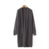 TAOP&ZA 2025 Autumn New Fashion Versatile Loose Buttonless Slim Temperament Long Knitted Cardigan 25077