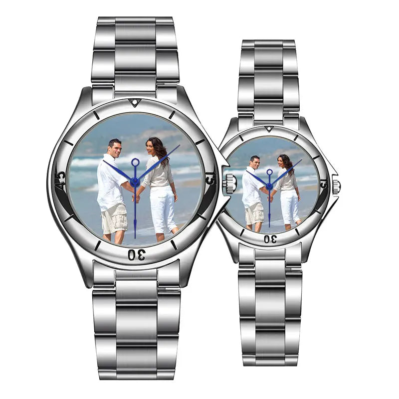 Custom Logo Watch Photo Print Face Wristwatch