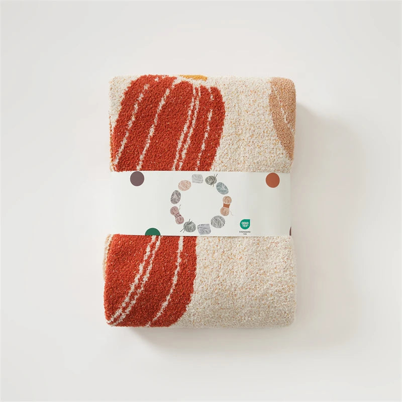 Wholesale 2024 New Eco Friendly 100% Polyester Custom Delicate Breathable Knitted Throw Blanket TJE
