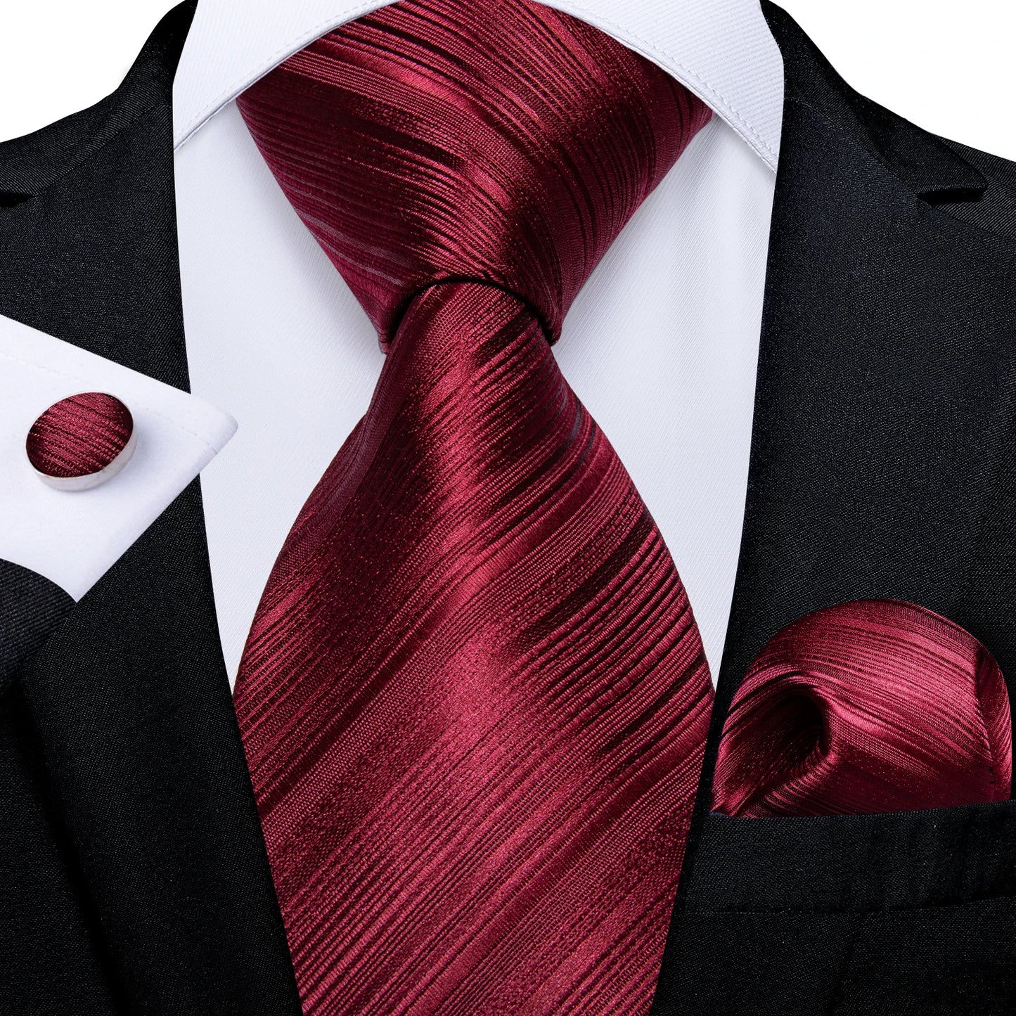 Gold Black Striped Silk Neck Ties