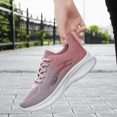 2025 New Women's Walking Style Shoes Casual Lightweight Breathable Sneakers for Summer Autumn Non-slip Cushion Sole Wholesale
