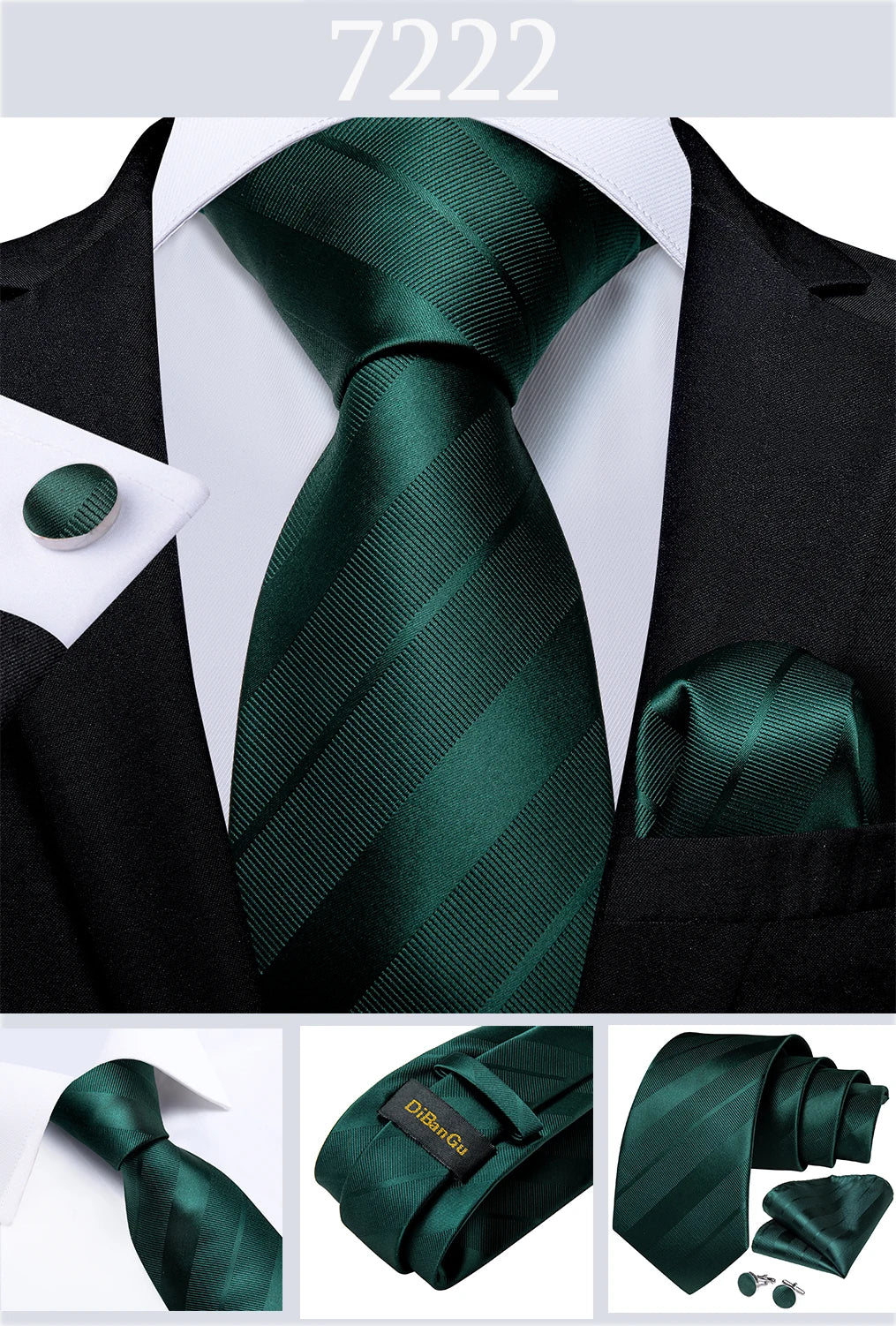 Gold Black Striped Silk Neck Ties