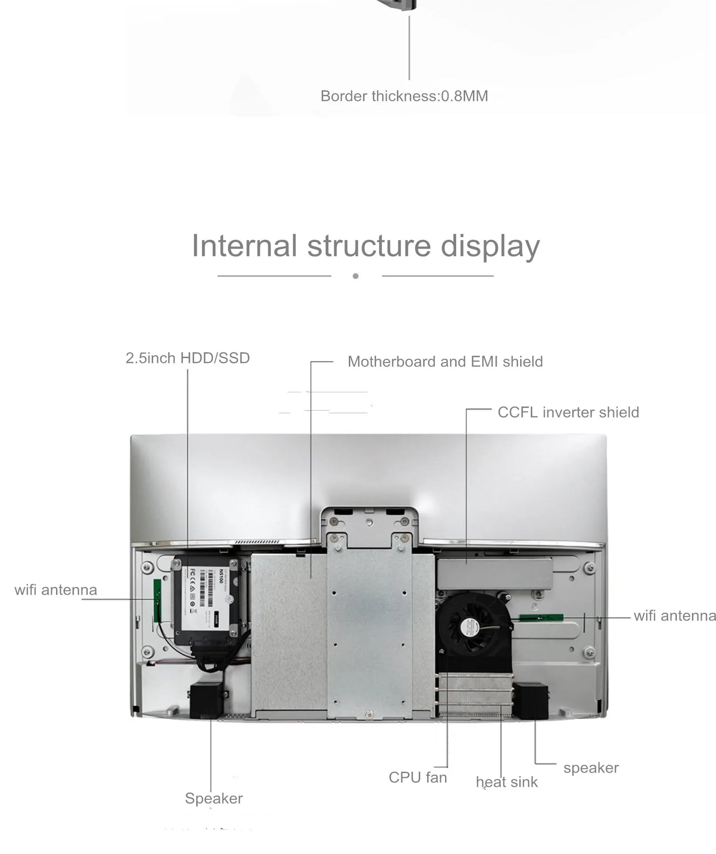 AOTESIER Pc All In One 19.1inch 21.5inch 23.8inch Desktop Computer I7 I5 I3 Monoblock Gaming All In One Computer For business