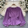 Autumn Full Sleeve Casual Blouses Women Shirts Ladies Party Tops Clothes Women