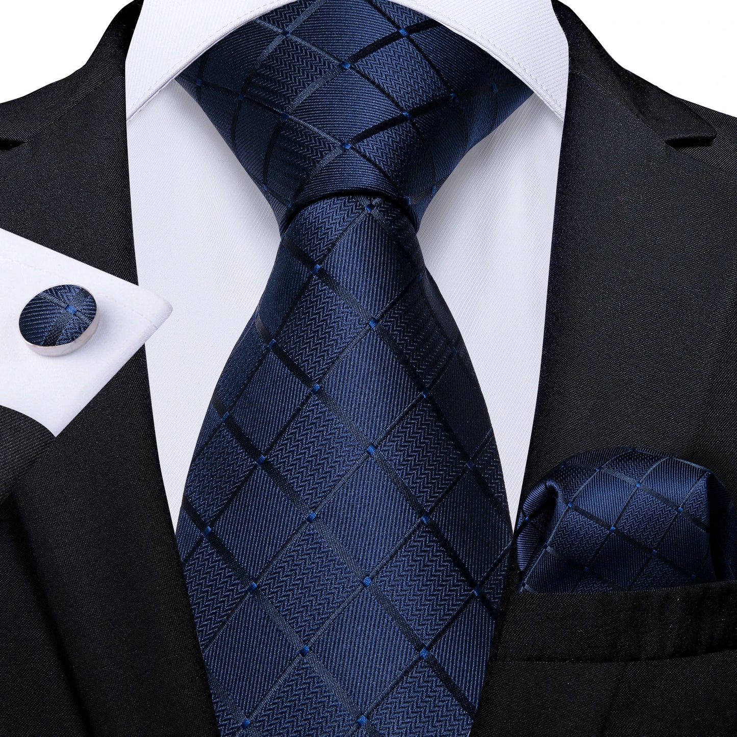 Gold Black Striped Silk Neck Ties