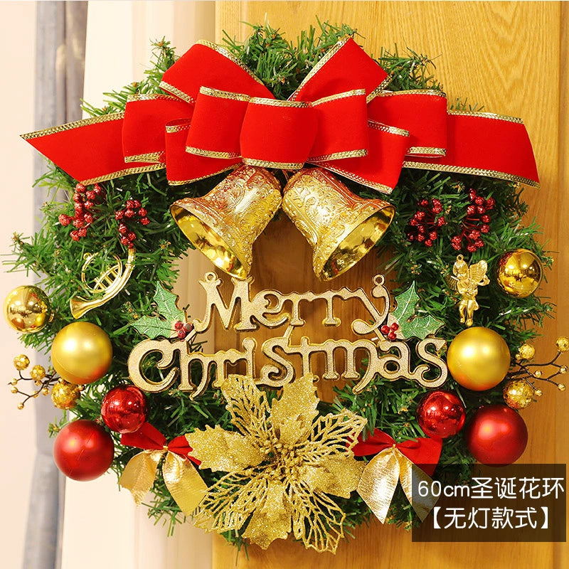 Christmas Wreath 30cm40/50/60cm Christmas Decorations Christmas Door Hanging Christmas Tree Wreath Ornaments