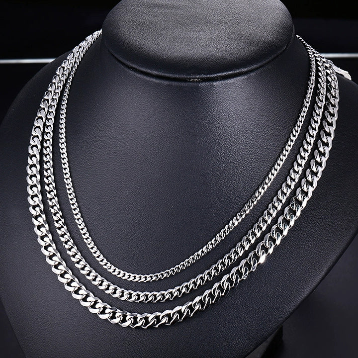 Tai Love You Hip Hop Cool Titanium Steel Pendant Thick Chain