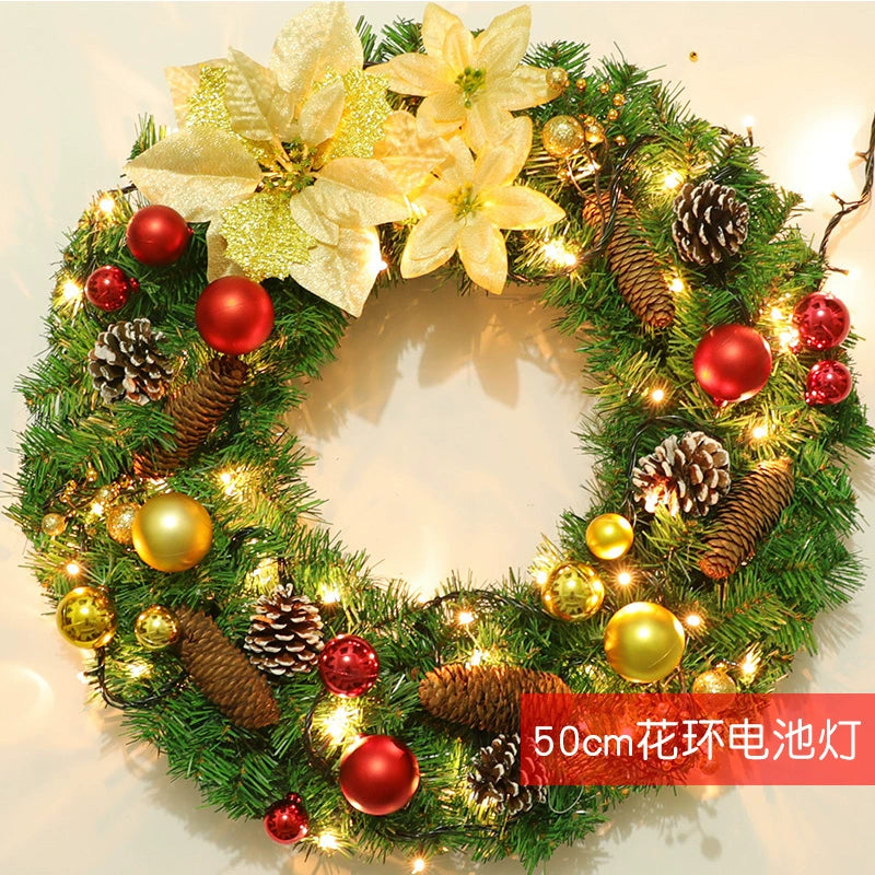 Christmas Wreath 30cm40/50/60cm Christmas Decorations Christmas Door Hanging Christmas Tree Wreath Ornaments
