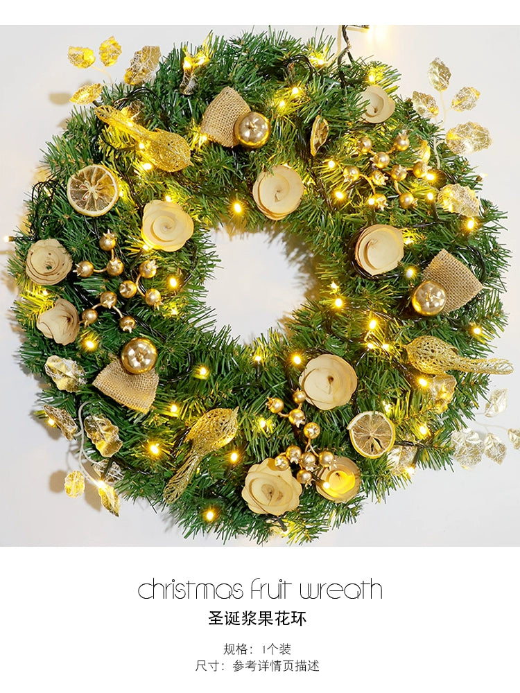 Christmas Wreath 30cm40/50/60cm Christmas Decorations Christmas Door Hanging Christmas Tree Wreath Ornaments