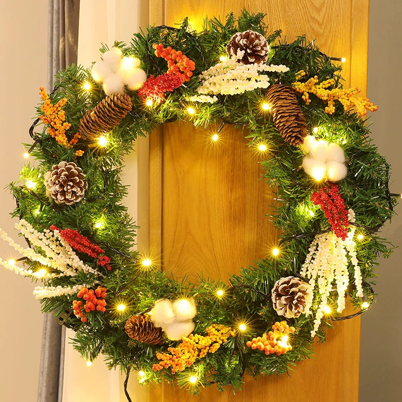 Christmas Wreath 30cm40/50/60cm Christmas Decorations Christmas Door Hanging Christmas Tree Wreath Ornaments