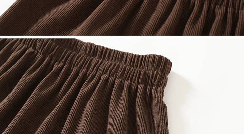 Aigetam Ruffled Cake Skirt for Women, New Autumn and Winter Elastic Waist Design, Mid-Length Long Skirt for Women