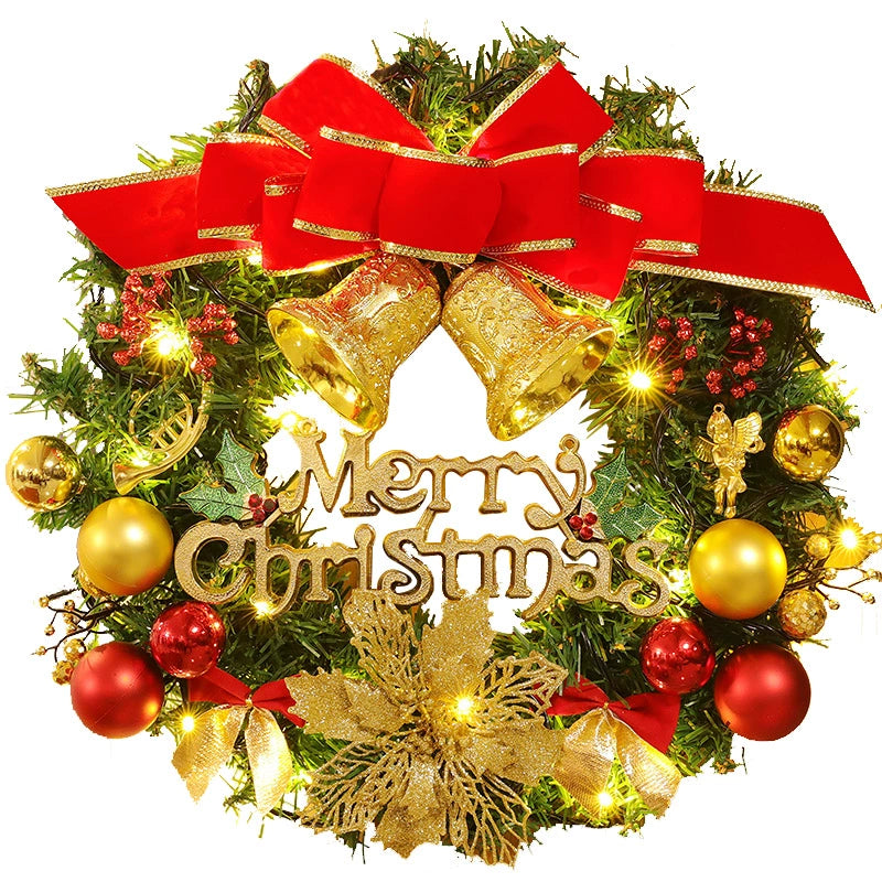 Christmas Wreath 30cm40/50/60cm Christmas Decorations Christmas Door Hanging Christmas Tree Wreath Ornaments
