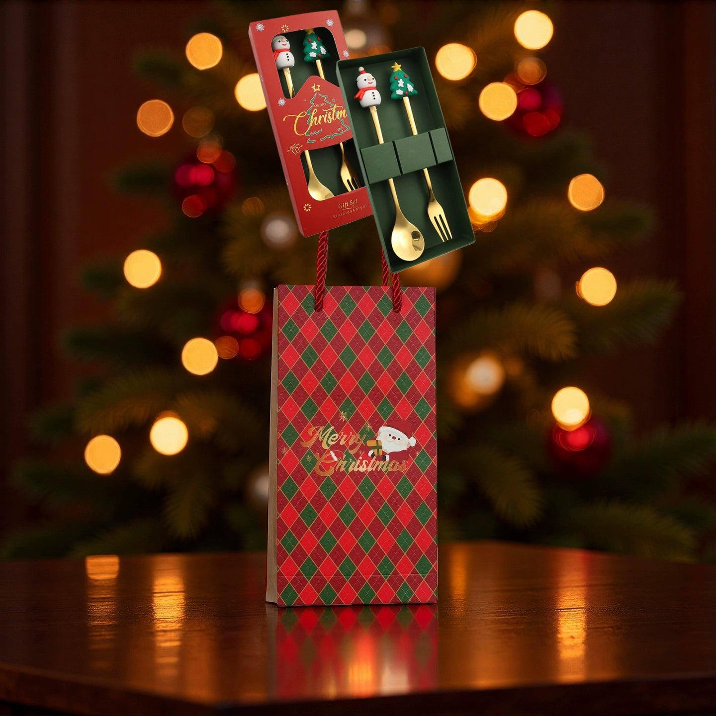 Stainless Steel Coffee Stir Spoon Christmas Gift