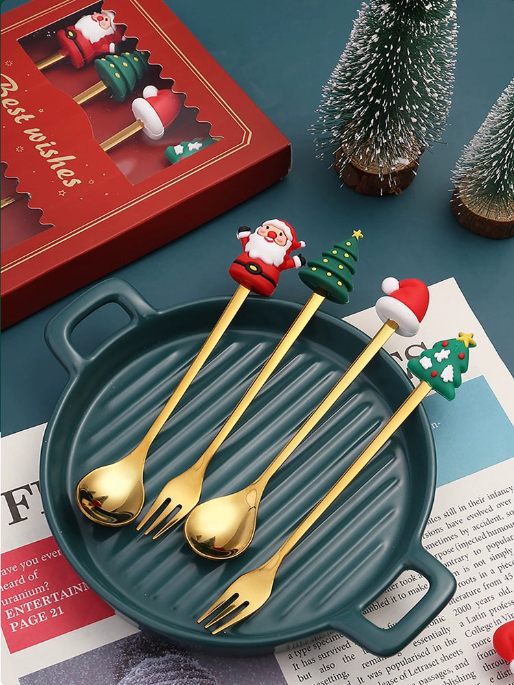 Stainless Steel Coffee Stir Spoon Christmas Gift