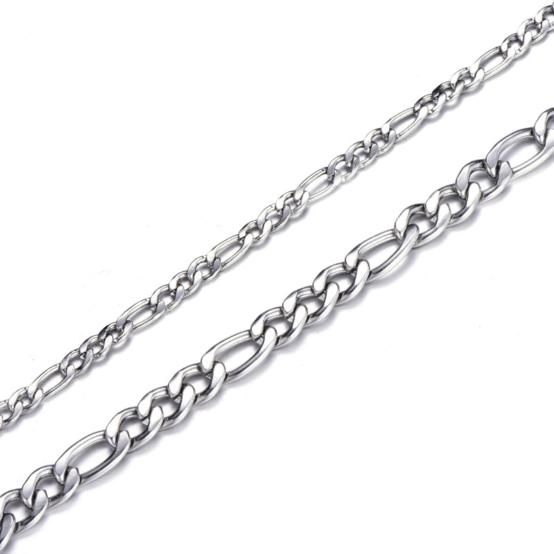 Fashion Men European and American Street Figaro Titanium Steel Cuban Link Chain