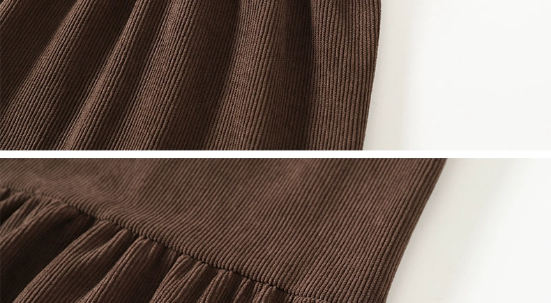 Aigetam Ruffled Cake Skirt for Women, New Autumn and Winter Elastic Waist Design, Mid-Length Long Skirt for Women