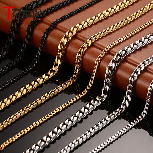 Tai Love You Hip Hop Cool Titanium Steel Pendant Thick Chain
