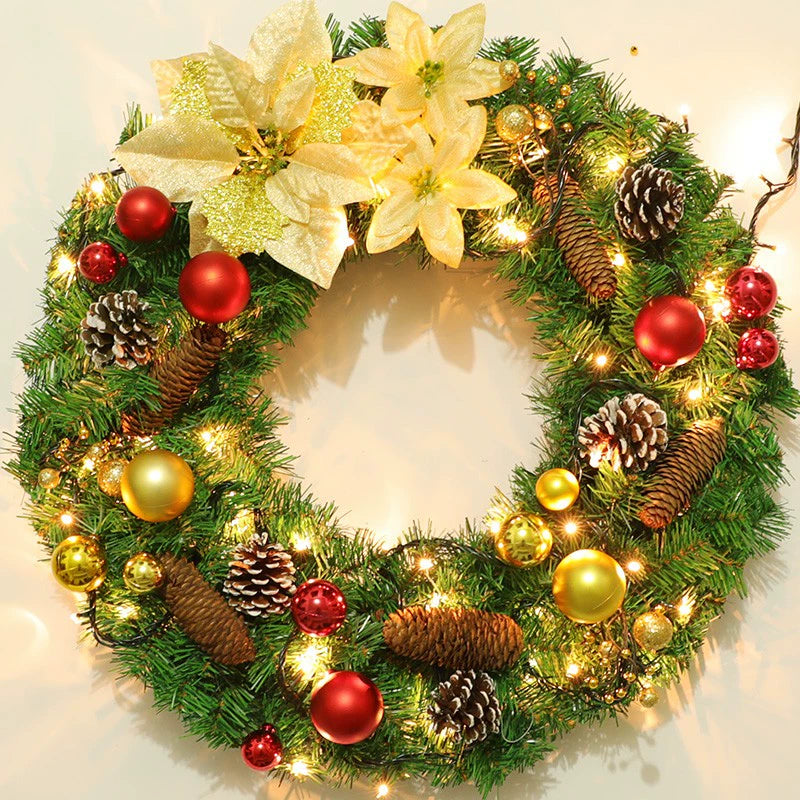 Christmas Wreath 30cm40/50/60cm Christmas Decorations Christmas Door Hanging Christmas Tree Wreath Ornaments