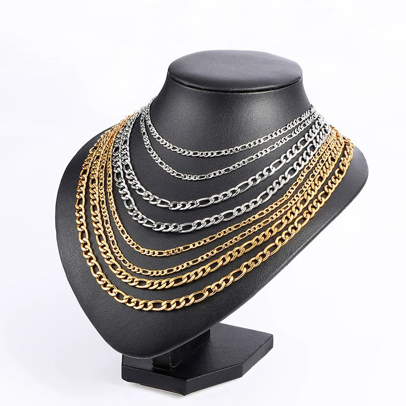 Fashion Men European and American Street Figaro Titanium Steel Cuban Link Chain